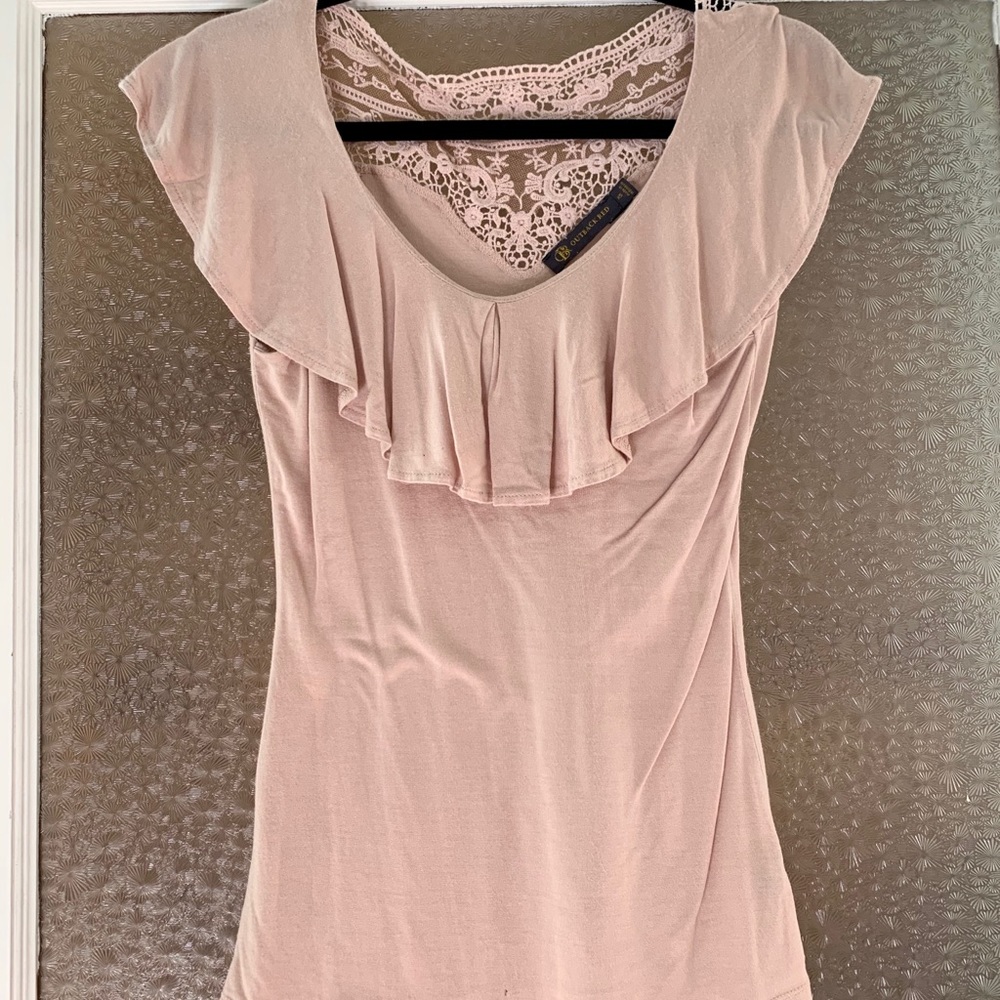 Rose cap sleeve top